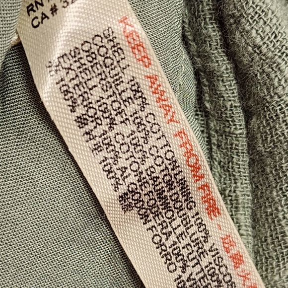 Free People L S Gauze Peasant Style Smock Tunic small Beautiful Green - Picture 5 of 5